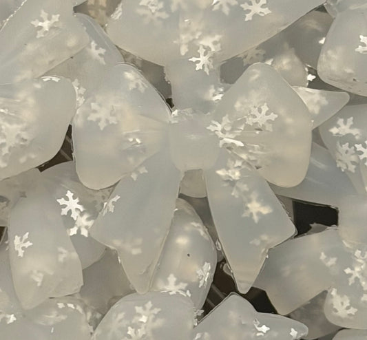3D Snowflake Bow Focal