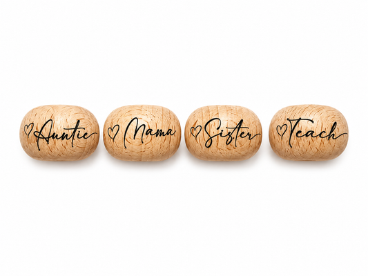 Abacus Wood Bead 22mm - La Petite Anglaise