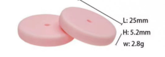 25mm Silicone Spacer Beads