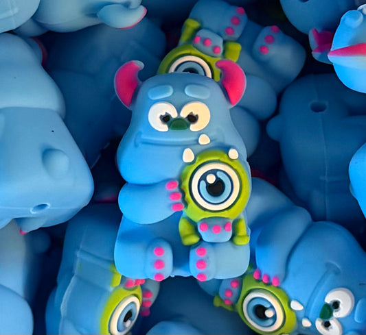 3D Mike and Sully Focal Beads (NOT TEETHING SAFE)