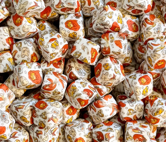 King of the Jungle 14mm Square Bead