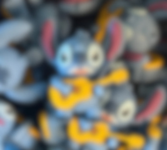 3D Blue Alien w/ Guitar  Focal Beads (NOT TEETHING SAFE)