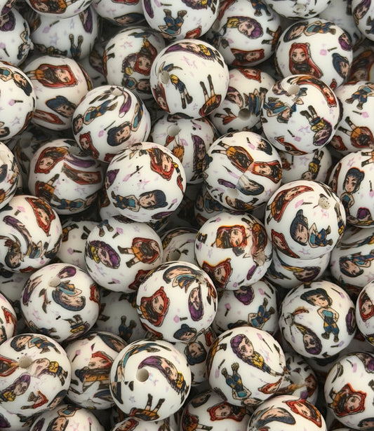 K-Pop 15mm Printed Bead