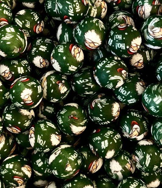 Dark Green Christmas - 15mm Beads