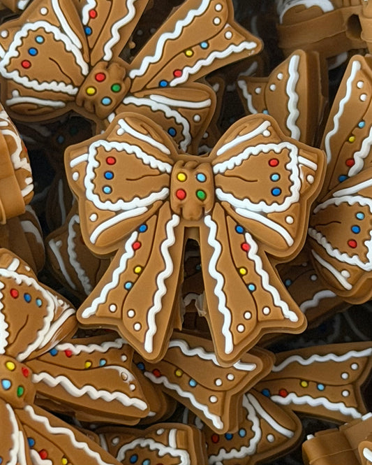 Gingerbread Bow - 3D Focal (NOT SAFE FOR TEETHING)